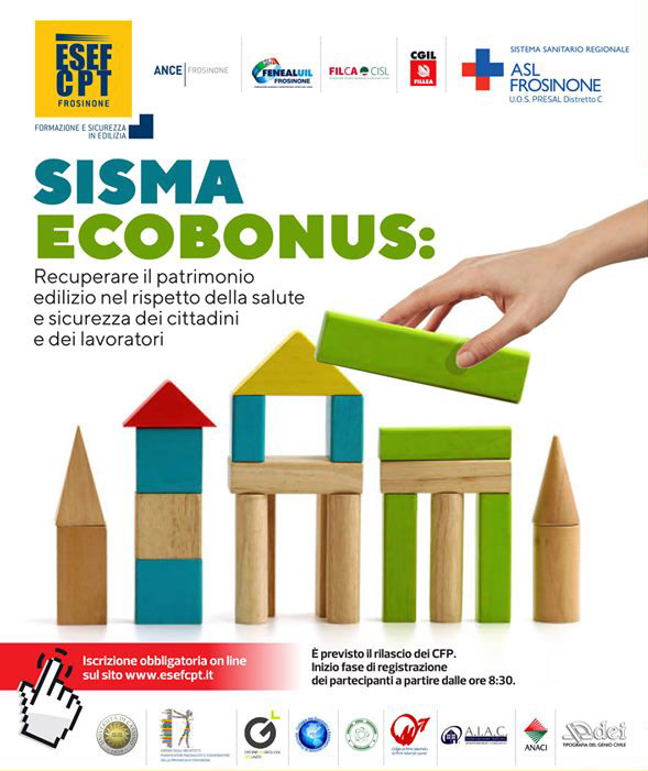 Seminario “Sisma EcoBonus”, il 12 ottobre 2019 alle Fiere di Sora